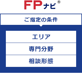 ご指定の条件 エリア 専門分野 相談形態